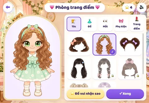 Phòng trang điểm: Lisa và tủ tóc nhiều kiểu